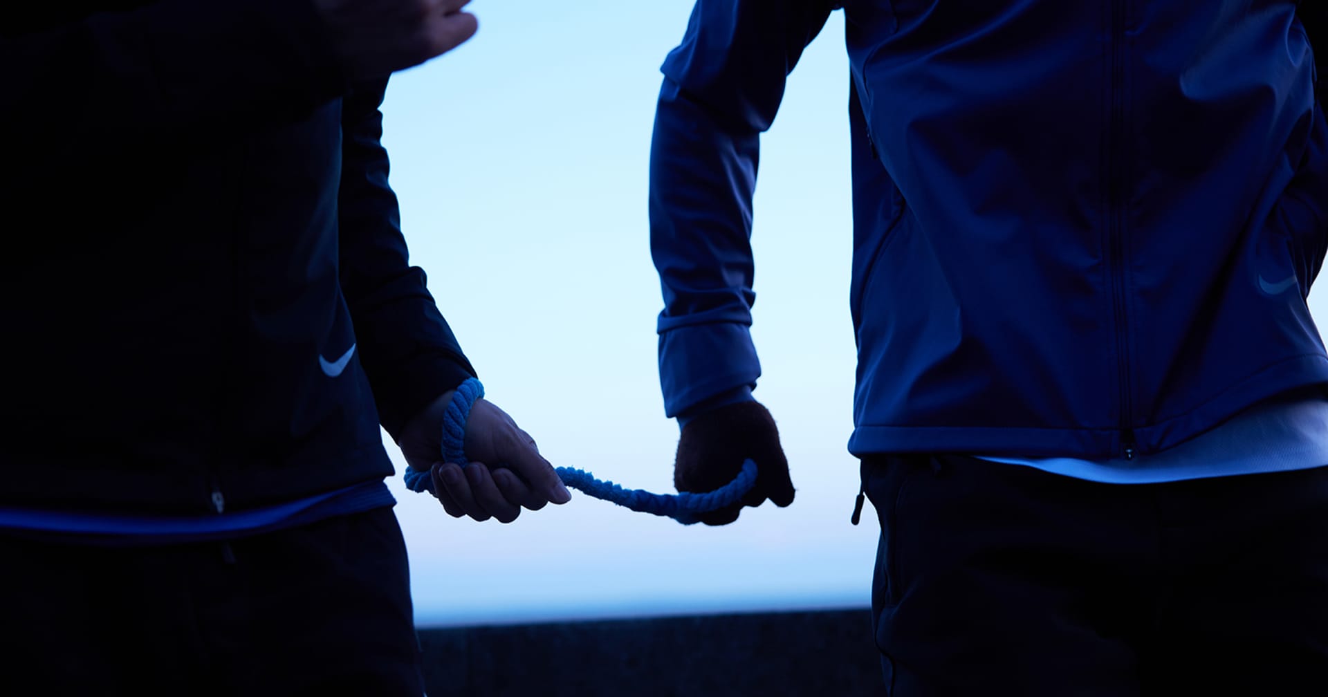 Behind some visually impaired runners are running pacers. Nike.com