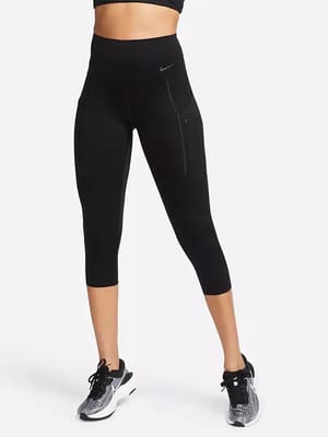 Nike Dri Fit Womens Small Black & Yellow Livestrong Capri Yoga Work Out  Pants