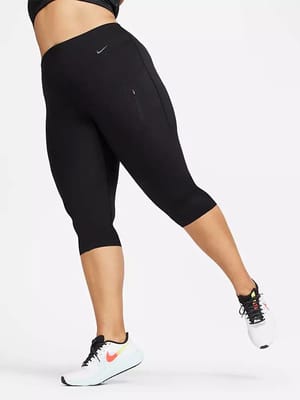 Nike Dri Fit Legging Womens Medium Gray Lightweight Gym Running Capri –  Goodfair