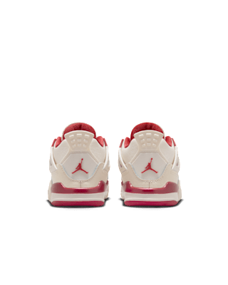 Toddler Jordan 4 'Pale Ivory and Tough Red' (HV4384-108)
