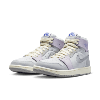 วันเปิดตัว Air Jordan 1 Zoom Air Comfort 2 "Light Smoke Grey and Barely Grape" ผู้หญิง (DV1305-005)