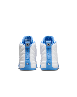 Little Kids' Jordan 12 'White and University Blue' (151186-112)