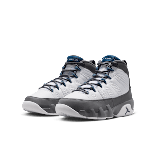 Big Kids' Air Jordan 9 'Flint Grey and French Blue' (HV4574-100)