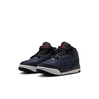 Little Kids’ Jordan 3 x Levi's® 'Indigo and Gym Red' (IQ8058-400)