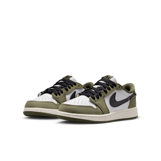 Big Kids' Air Jordan 1 Low 'Medium Olive and Summit White' (HQ6999-200)