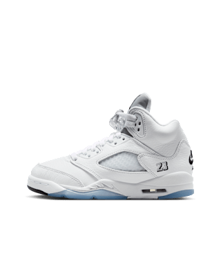 Big Kids' Jordan 5 Retro 'White and Metallic Silver' Release Date