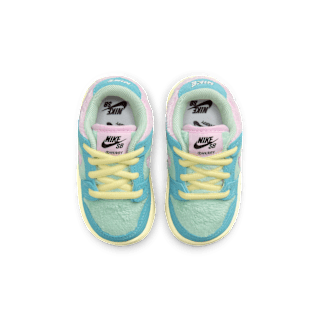 วันเปิดตัว Nike SB Dunk Low Pro x Verdy "Blue Gaze and Enamel Green" เด็กวัยหัดเดิน (FZ7194-400)