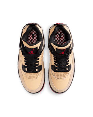 Fecha de lanzamiento del Air Jordan 4 "Sesame and Black" para niños grandes (IH2094-200)