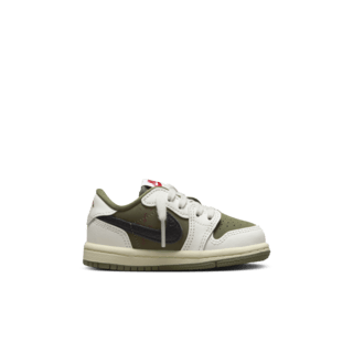 วันเปิดตัว Jordan 1 Low x Travis Scott "Reverse Olive" เด็กวัยหัดเดิน (DO5441-200)
