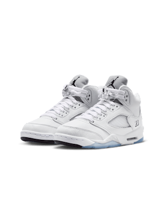 Big Kids' Jordan 5 Retro 'White and Metallic Silver' Release Date