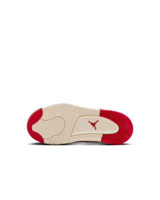 Little Kids' Jordan 4 'Pale Ivory and Tough Red' (HV4385-108)