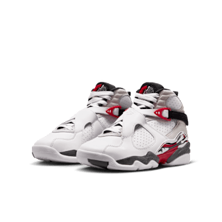 Big Kids' Air Jordan 8 'White and True Red' (305368-100)