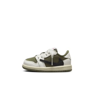 วันเปิดตัว Jordan 1 Low x Travis Scott "Reverse Olive" เด็กวัยหัดเดิน (DO5441-200)