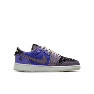 IH2725-500 Big Kids' jordan 1 Low 'Regency Purple and Dark Raisin'