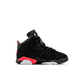 Little Kids' Jordan 6 Retro 'Infrared Salesman' Black and Light Crimson Release Date