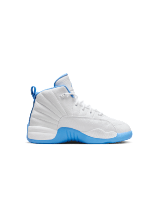 Little Kids' Jordan 12 'White and University Blue' (151186-112)