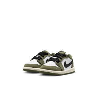 Toddler Jordan 1 Low 'Medium Olive and Summit White' (HQ6997-200)