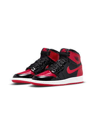 【NIKE公式】ジュニア エア ジョーダン 1 'Patent Bred' (575441-063 / AJ 1 RETRO HIGH OG GS)