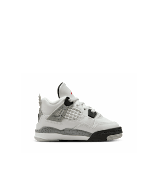 IB4388-100 Toddler Jordan 4 'White Cement'