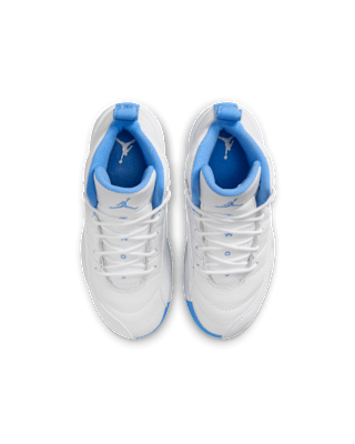 Little Kids' Jordan 12 'White and University Blue' (151186-112)