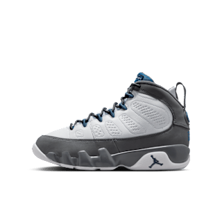 Big Kids' Air Jordan 9 'Flint Grey and French Blue' (HV4574-100)