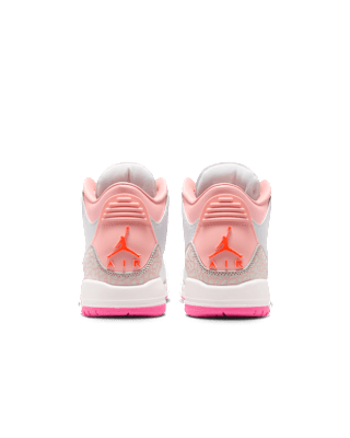 【NIKE公式】ジュニア エア ジョーダン 3 'White and Pink Bloom' (II0599-600) 発売日
