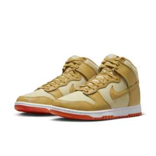Fecha de lanzamiento del Dunk High "Wheat Gold and Safety Orange" (DV7215-700)