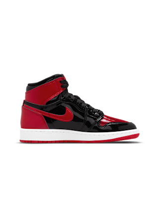 【NIKE公式】ジュニア エア ジョーダン 1 'Patent Bred' (575441-063 / AJ 1 RETRO HIGH OG GS)