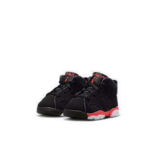 Toddler Jordan 6 Retro 'Infrared Salesman' Black and Light Crimson Release Date