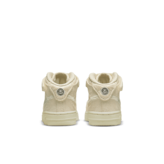 Nike x Stüssy Force 1 Mid 幼童鞋款 'Fossil' (DN4159-200) 發售日期