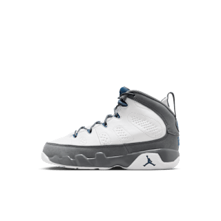 Little Kids' Jordan 9 'Flint Grey and French Blue' (401811-100)