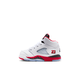 Toddler Jordan 5 'Fire Red' "Black Tongue" (HQ7981-101)