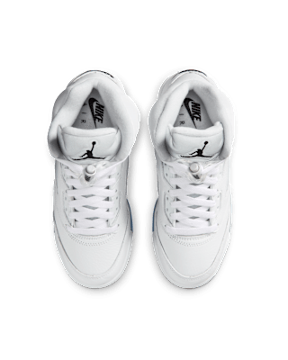 Big Kids' Jordan 5 Retro 'White and Metallic Silver' Release Date
