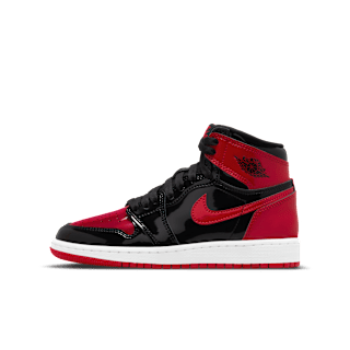 【NIKE公式】ジュニア エア ジョーダン 1 'Patent Bred' (575441-063 / AJ 1 RETRO HIGH OG GS)
