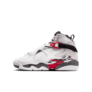 Big Kids' Air Jordan 8 'White and True Red' (305368-100)