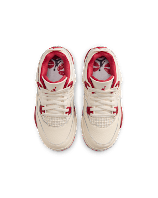 Little Kids' Jordan 4 'Pale Ivory and Tough Red' (HV4385-108)