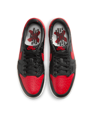 วันเปิดตัว Air Jordan 1 Retro Low OG "Banned" "Black and Varsity Red" (IW6276-001)