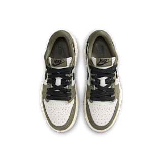 Little Kids' Jordan 1 Low 'Medium Olive and Summit White' (HQ6996-200)