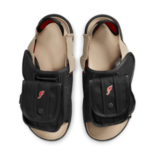 วันเปิดตัวรองเท้าแตะแบบสวม Jordan LS x SoleFly “Black and Sport Red” (DO1872-001)