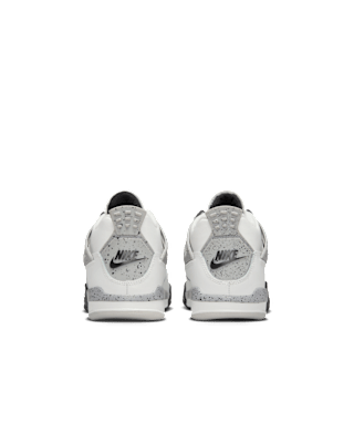 IB4388-100 Little Kids' Jordan 4 'White Cement'