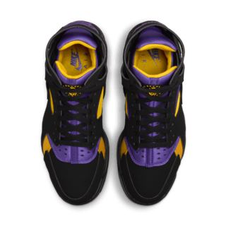 Fecha de lanzamiento del Air Flight Huarache "Black and Varsity Purple" (FD0188-001)