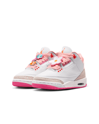 【NIKE公式】ジュニア エア ジョーダン 3 'White and Pink Bloom' (II0599-600) 発売日