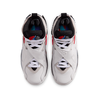 Big Kids' Air Jordan 8 'White and True Red' (305368-100)