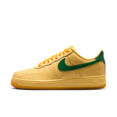 Nike Air Force 1 Low Patent Leather Topaz Gold Pine Green
