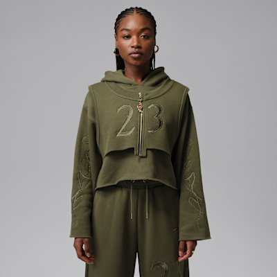 Nike Jordan x Teyana Taylor Women's Fleece Hoodie Rough Green