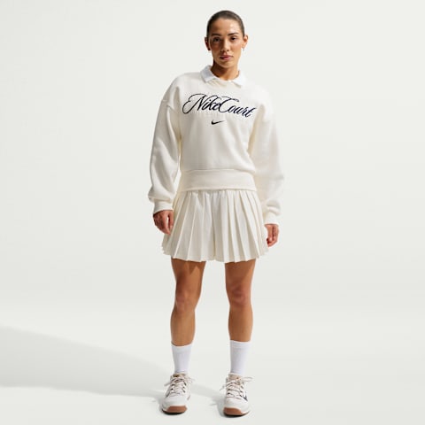 Женские шорты Nike NikeCourt Court Collection Dri-FIT High-Waisted Tennis Shorts, цвет: Молочный