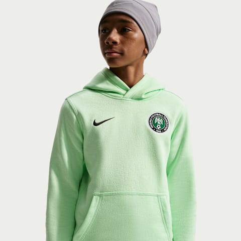 Детское футбольное худи Nike Nigeria Club, цвет: Зелёный / Чёрный