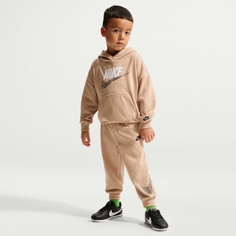 Детские свитеры Nike Sportswear In The Zone 2-Piece Oversized French Terry Pullover Set, цвет: Коричневый