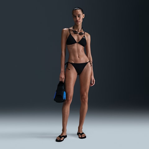 Низ бикини Tie, на завязках — Nike, цвет: Чёрный