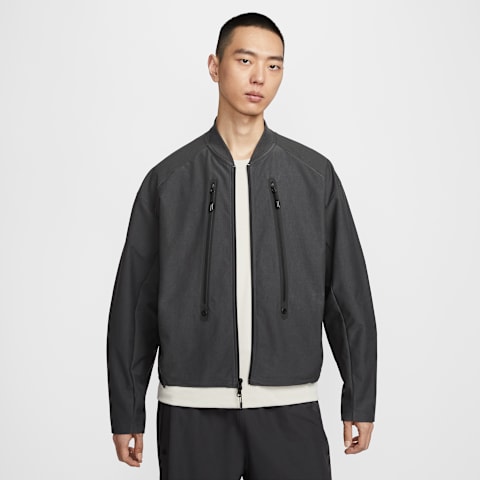 Мужская куртка Nike Tech Dri-FIT Shori Knit, цвет: Антрацитовый / Чёрный